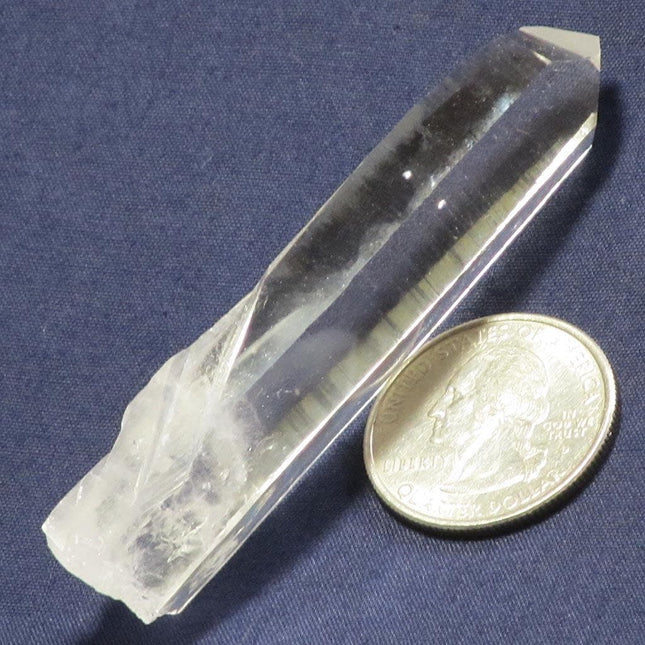 Singing Lemurian Quartz Crystal Phantom Point from Colombia
