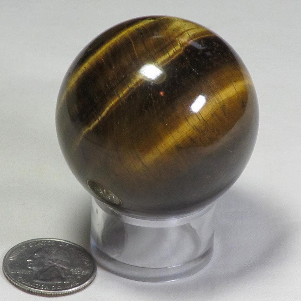 Polished Gold Tiger Eye Sphere Ball from Central Africa