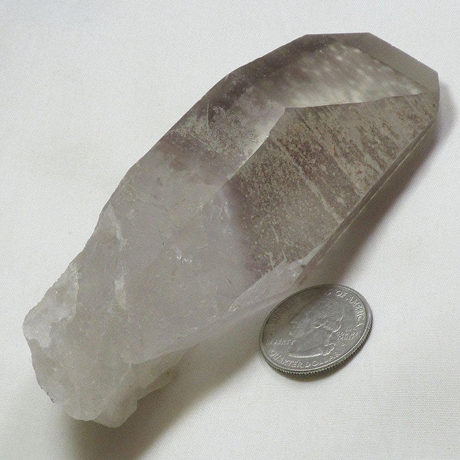 Strawberry Lemurian Quartz Crystal Point from Brazil