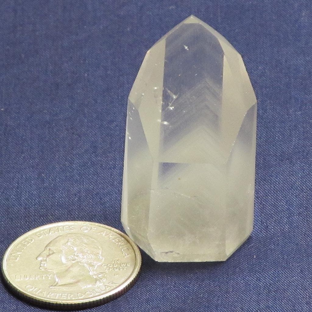 Polished Smoky Quartz Crystal Point with Phantoms from Brazil
