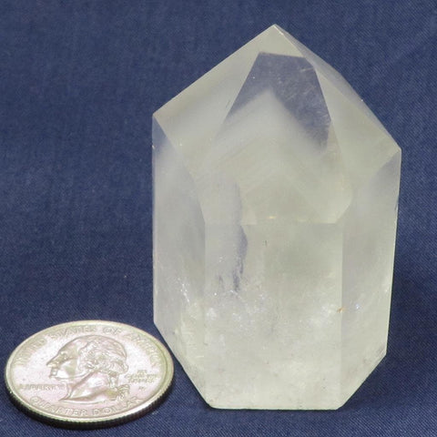 Polished Quartz Crystal Point with Phantoms & Rainbow from Brazil