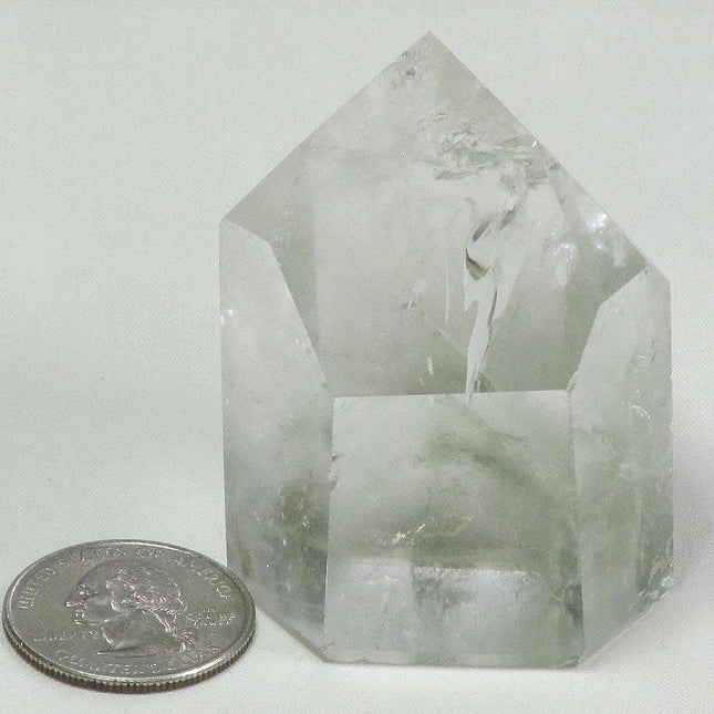 Polished Quartz Crystal Point with Phantom & Rainbows  from Brazil