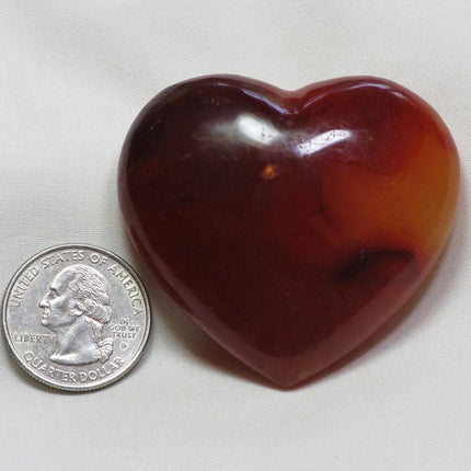 Polished Carnelian Agate Heart from Madagascar