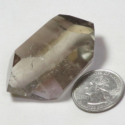 Polished Smoky Quartz Crystal Double Terminated Point from Brazil