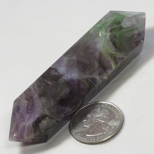 Polished Fluorite Double Terminated Generator Point from Central Africa