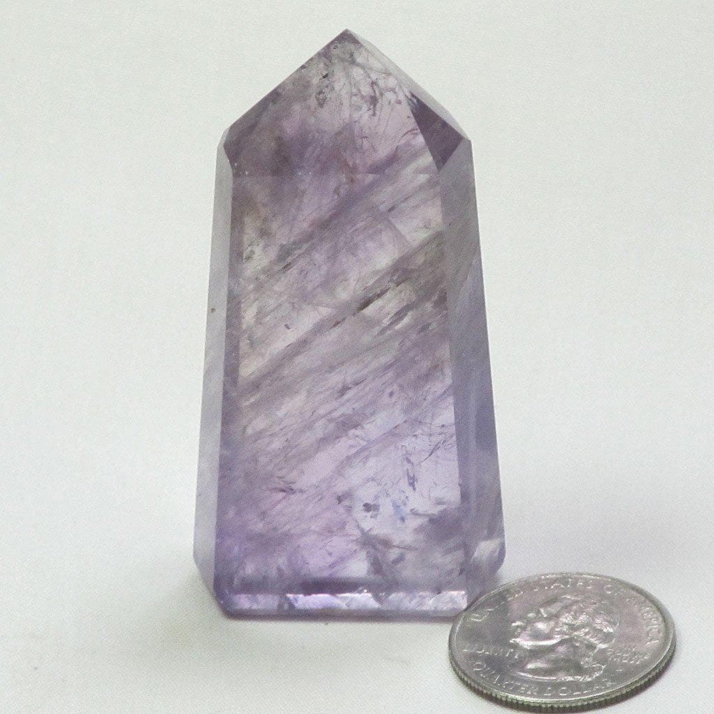 Polished Amethyst Tabby Point from Brazil