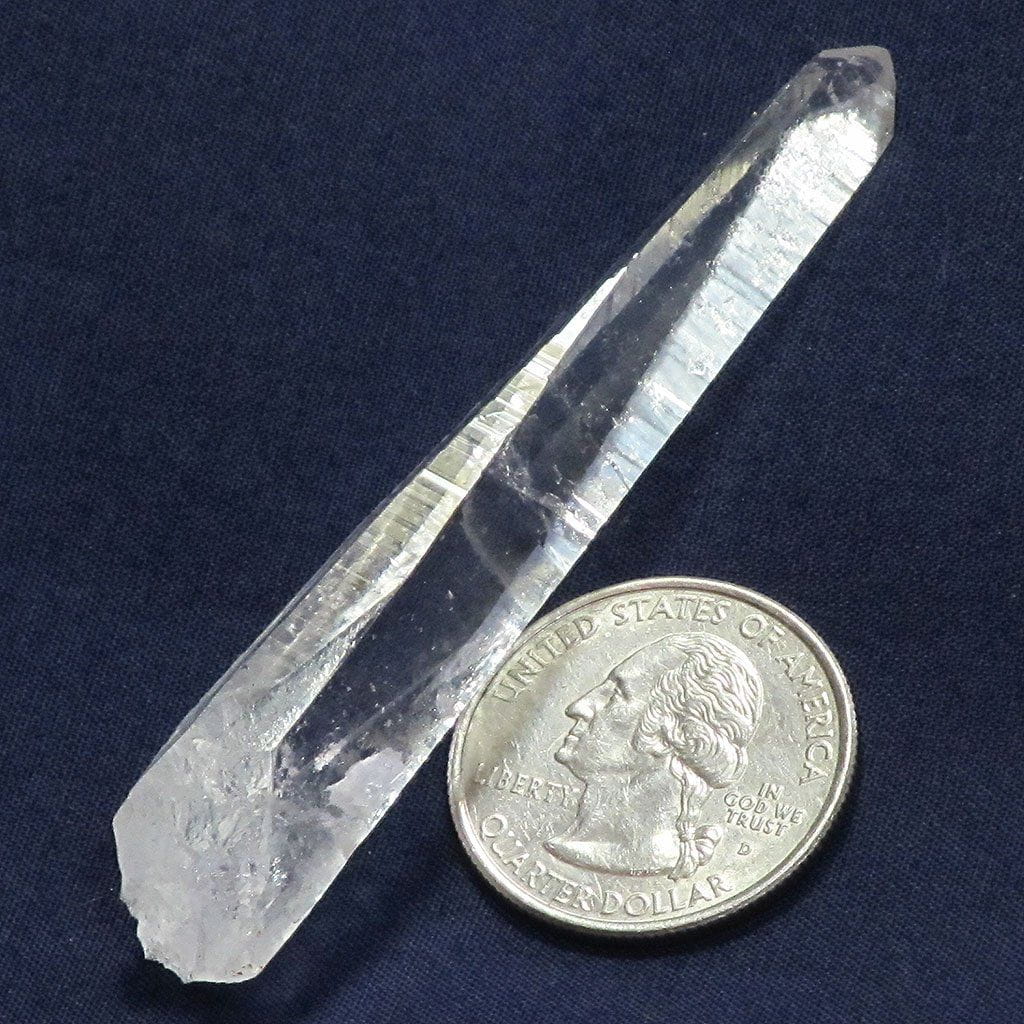 Singing Lemurian Quartz Crystal Point with Penetrators from Colombia