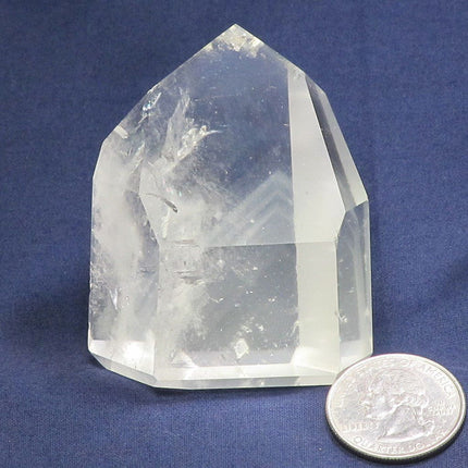 Polished Quartz Crystal Phantom Point from Brazil