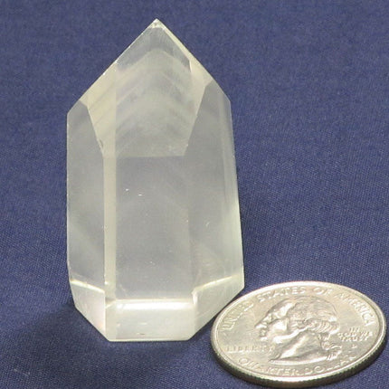 Polished Quartz Crystal Phantom Point from Brazil