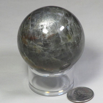 Polished Black Moonstone Sphere Ball from Madagascar