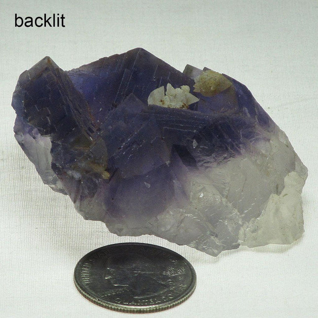 Purple Fluorite Cluster with Dogtooth Calcite from Pakistan