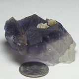Purple Fluorite Cluster with Dogtooth Calcite from Pakistan