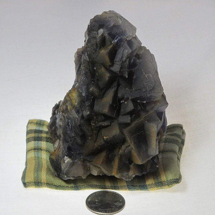 Grey and Cornflower Blue Fluorite Cluster from Pakistan