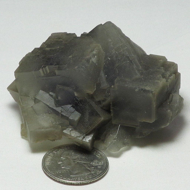 Grey & Cornflower Blue Fluorite Cluster from Pakistan