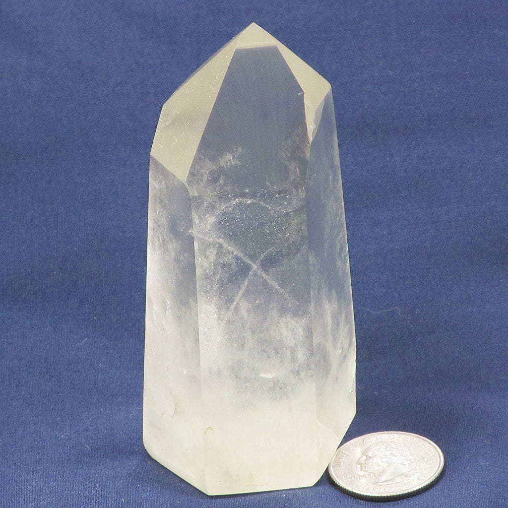 Polished Quartz Crystal Point from Madagascar