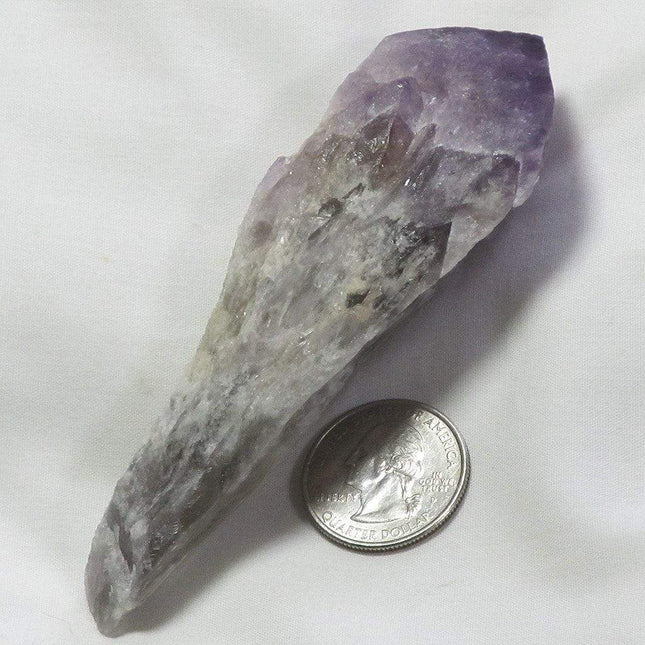 Smoky Amethyst Etched Point with Phantom from Bahia Brazil