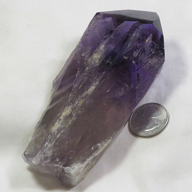 Smoky Amethyst Point with Phantoms from Bahia Brazil