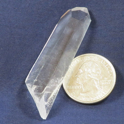 Singing Lemurian Quartz Crystal Point with Blue Mist from Colombia