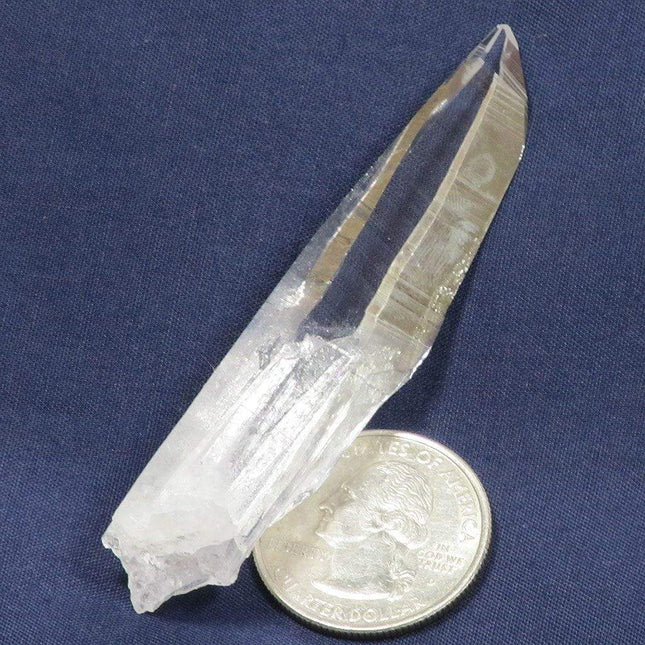 Colombian Singing Lemurian Quartz Crystal Point with Time-Link