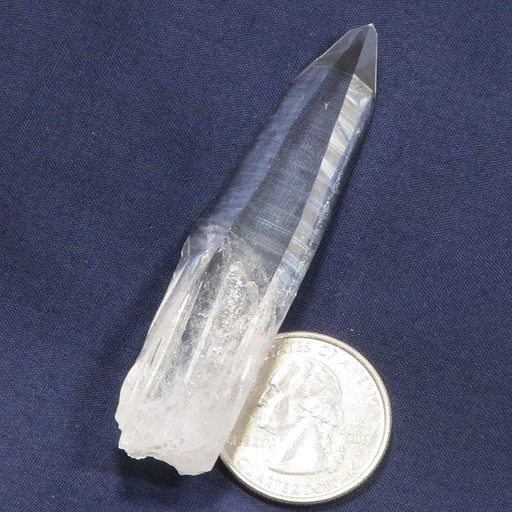 Colombian Singing Lemurian Quartz Crystal Point with Time-Link