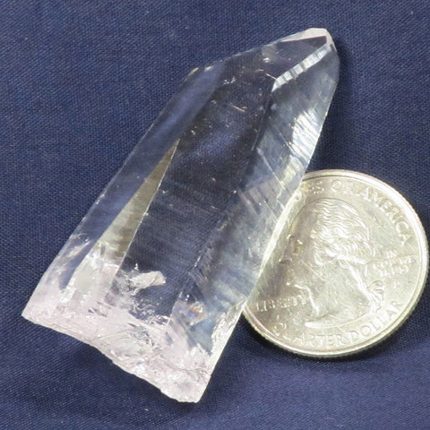 Colombian Singing Lemurian Quartz Crystal Point with Time-Links
