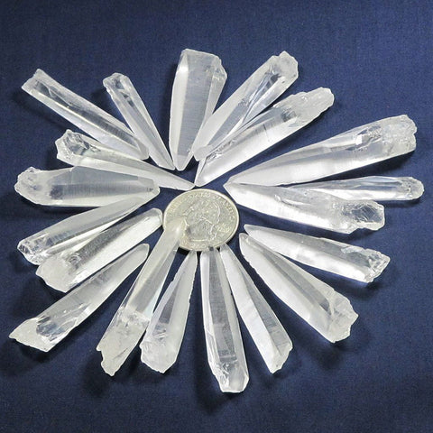 1/4 Lb. of Diamantina Laser Wand Quartz Crystal Points from Brazil