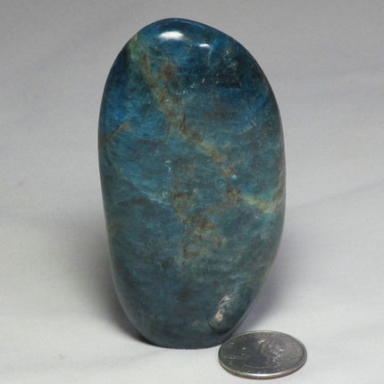 Polished Blue Apatite Free Form from Madagascar