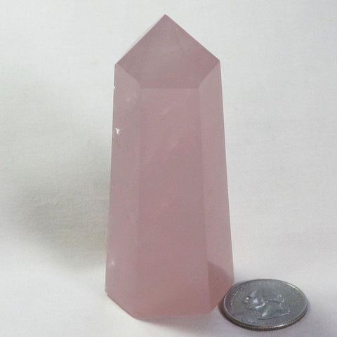 Polished Rose Quartz Crystal Generator Point from Madagascar