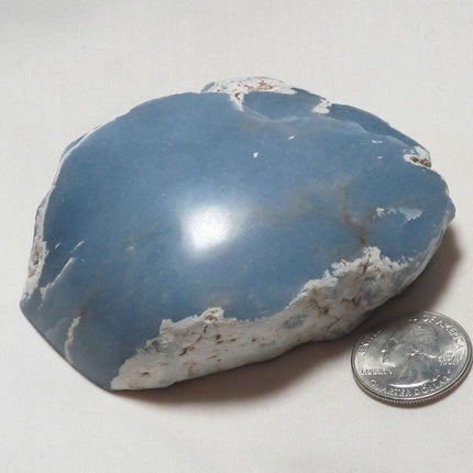 Top Polished Blue Angelite Window from Peru