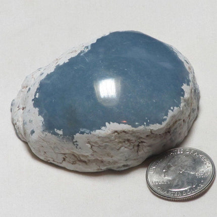 Top Polished Blue Angelite Window from Peru