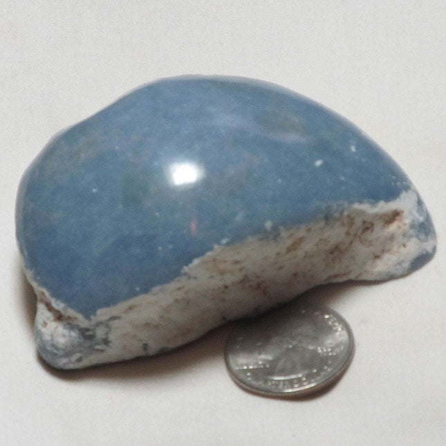 Top Polished Blue Angelite Window from Peru