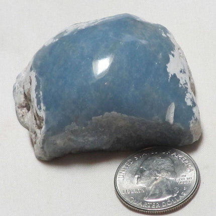 Top Polished Blue Angelite Window from Peru