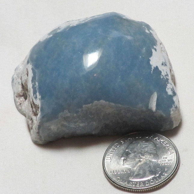 Top Polished Blue Angelite Window from Peru