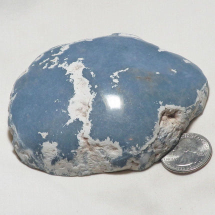 Polished Blue Angelite Window from Peru