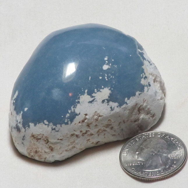 Polished Blue Angelite Window from Peru