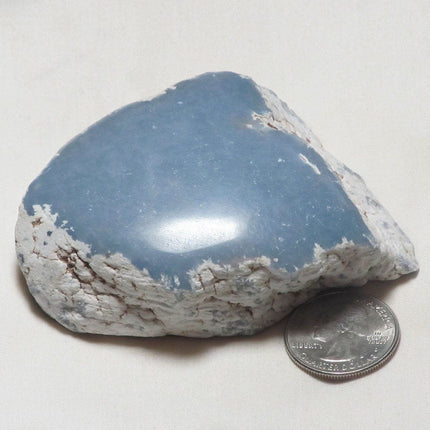 Top Polished Blue Angelite Window from Peru