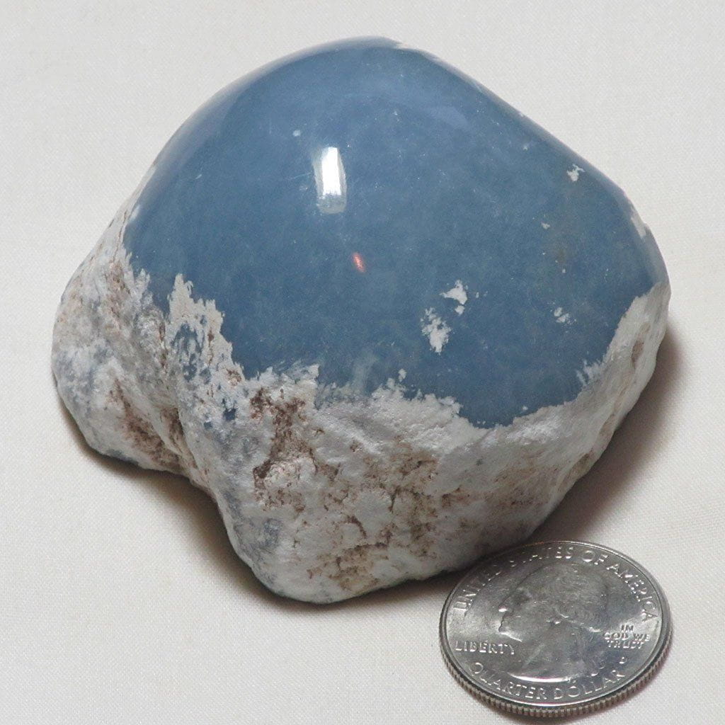 Top Polished Blue Angelite Window from Peru