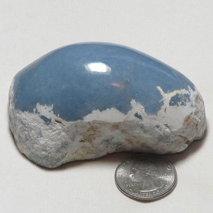 Top Polished Blue Angelite Window from Peru