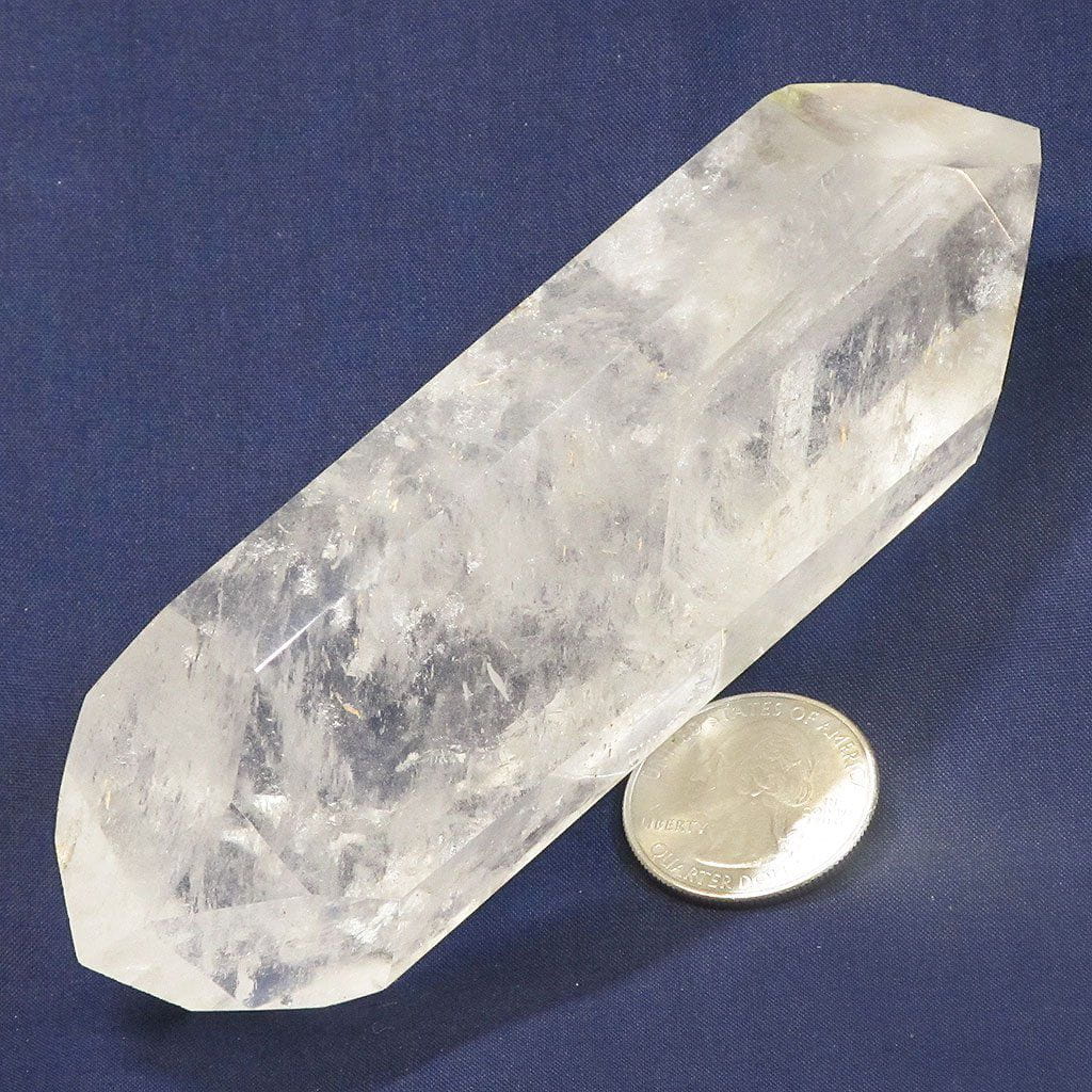 Larger Polished Quartz Crystal Double Terminated Point from Brazil