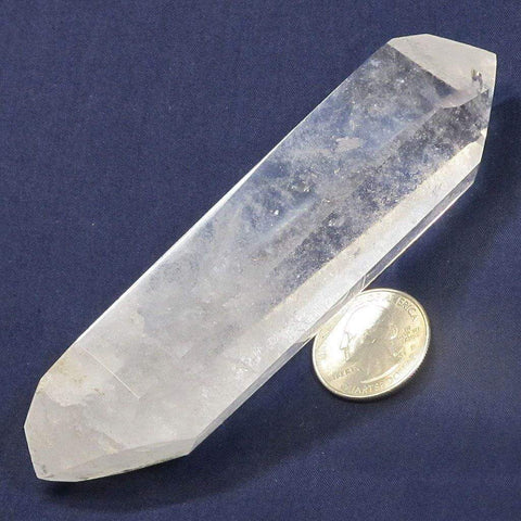 Larger Polished Quartz Crystal Double Terminated Dow Point from Brazil