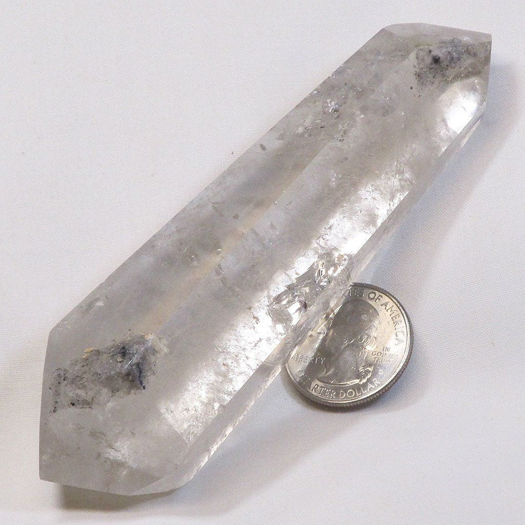 Polished Smoky Quartz Crystal Double Terminated Point with Inclusions