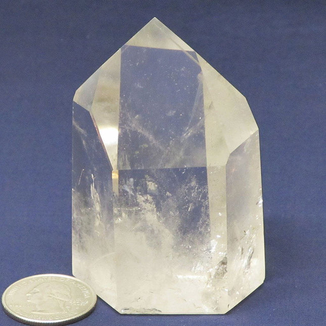 Polished Quartz Crystal Point from Brazil with Time-Link Activation