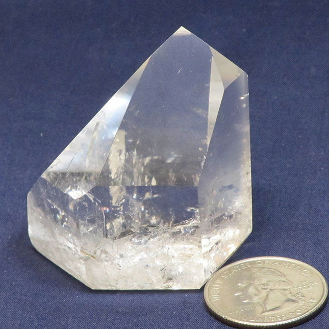 Polished Quartz Crystal Point from Brazil