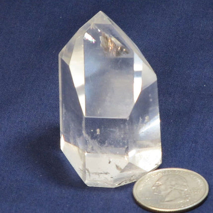 Polished Quartz Crystal Point from Brazil