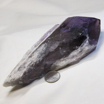 Large Smoky Amethyst Point with Phantoms from Bahia Brazil