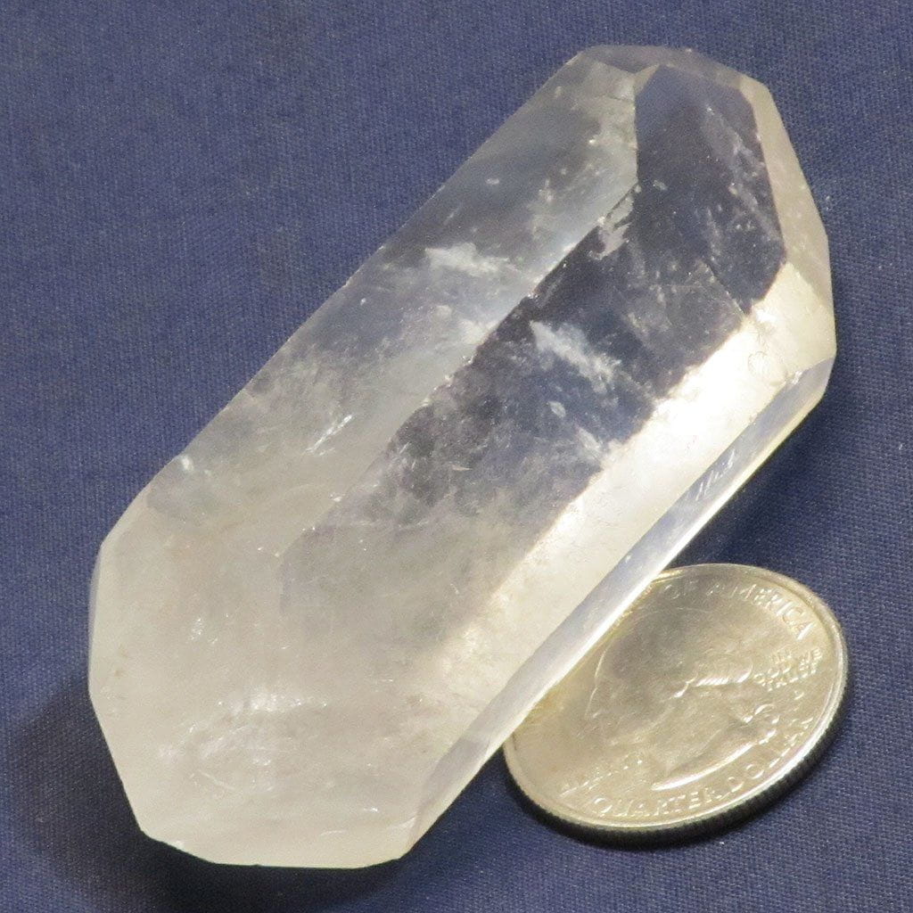Polished Quartz Crystal Double Terminated Point from Brazil
