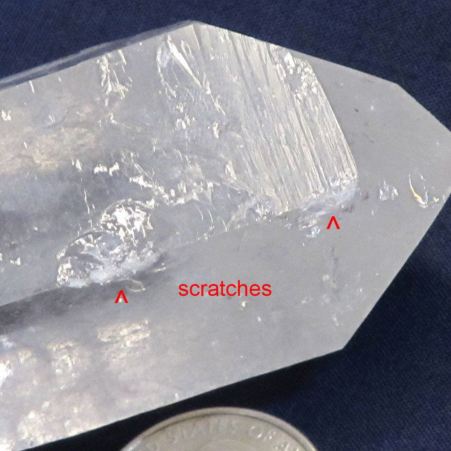 Polished Quartz Crystal Double Terminated Point with Time-Link