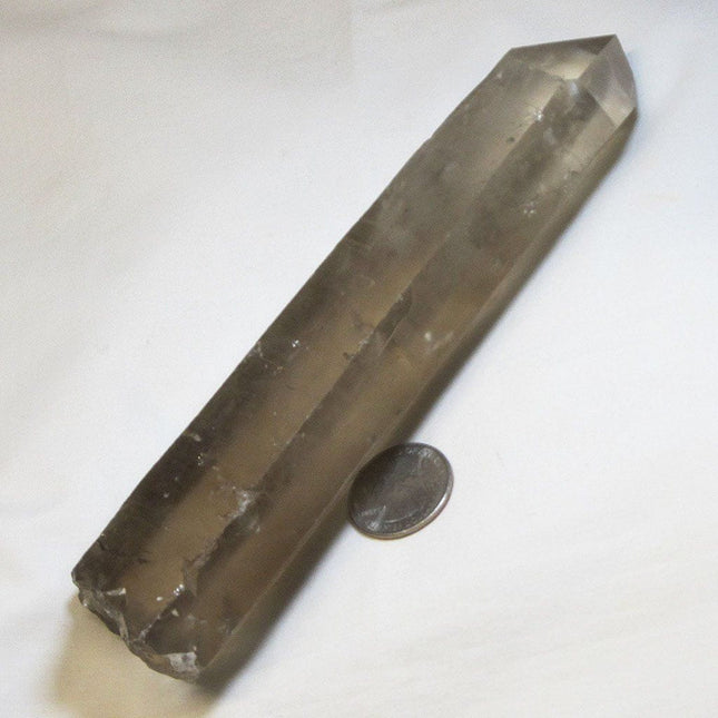 Long Smoky Quartz Crystal Point from Brazil