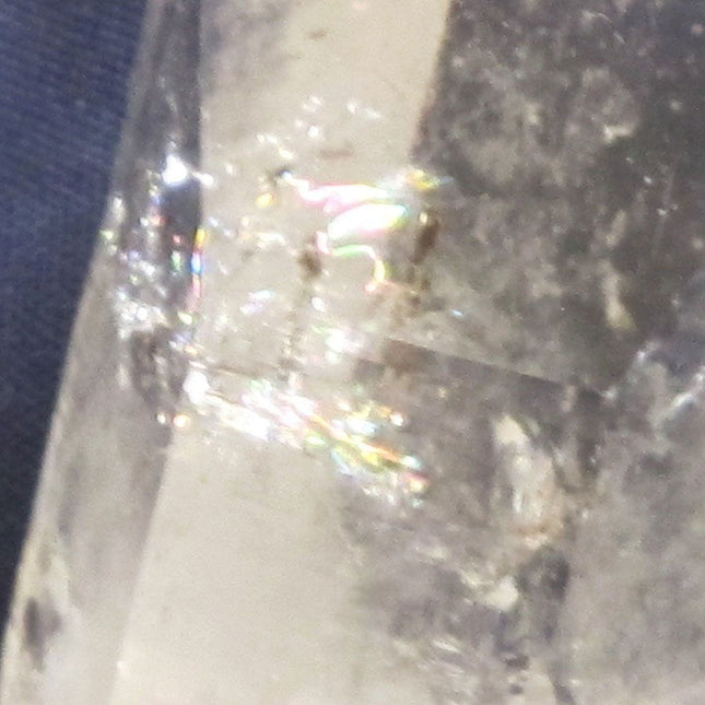 Arkansas Quartz Crystal Point with a Rainbow