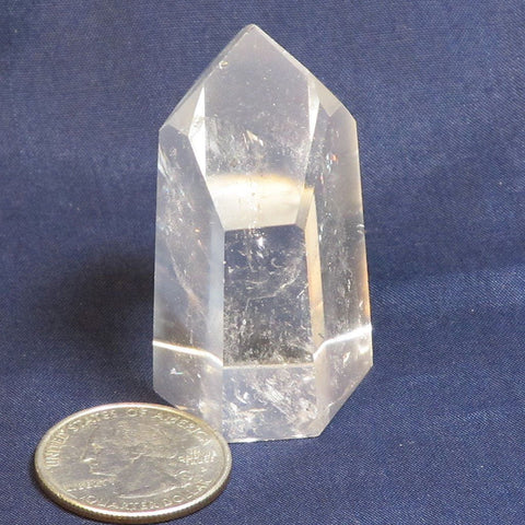 Polished Quartz Crystal Point from Brazil with Time-Link Activation